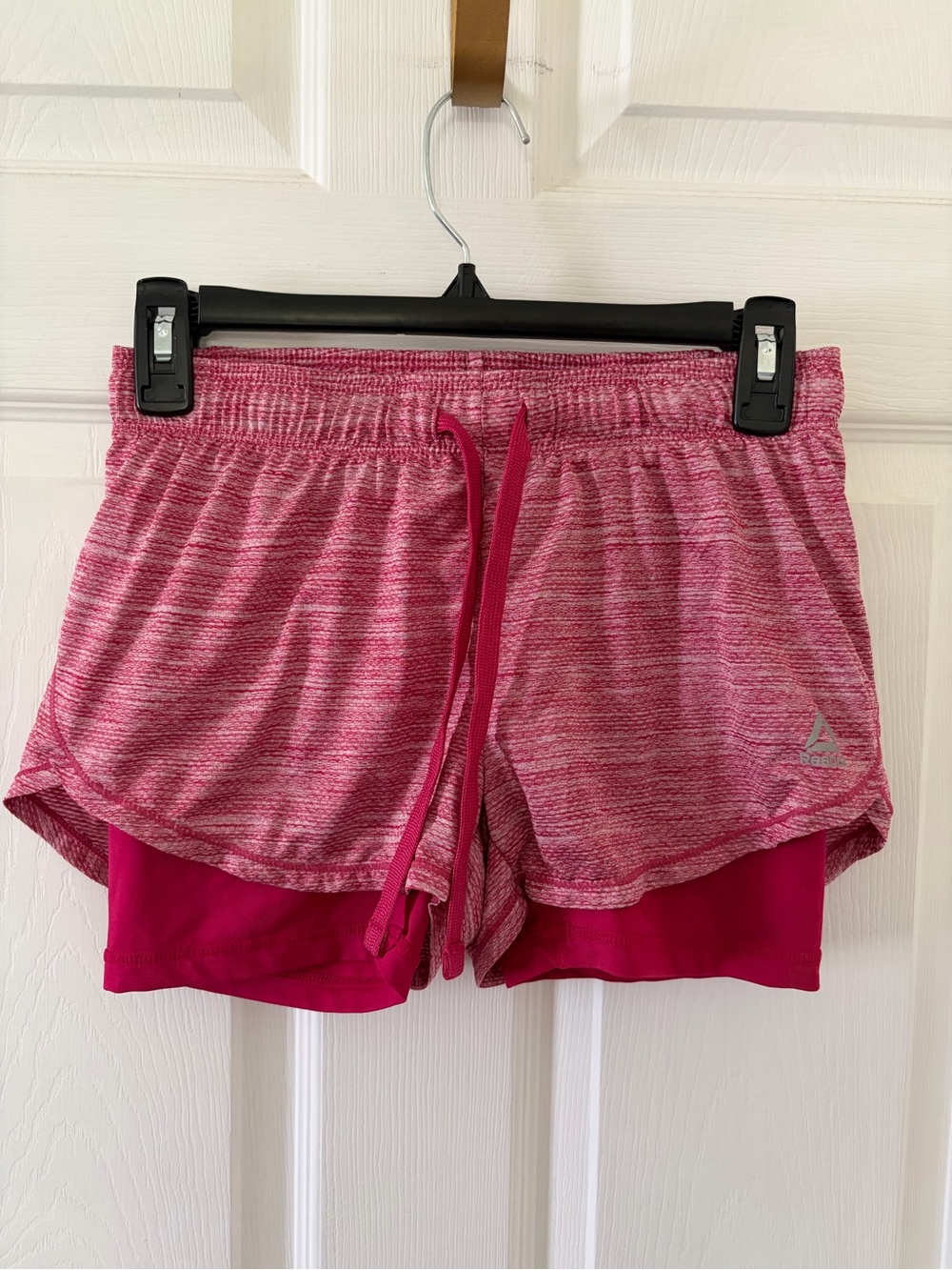 Reebok Athletic Pink Layered Running Shorts - Pink